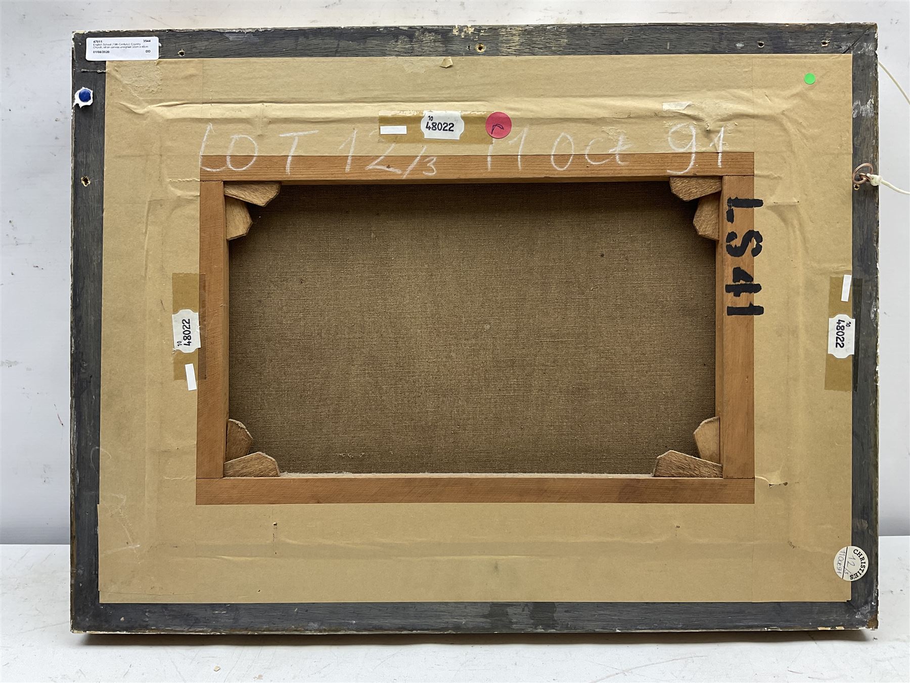 English School (19th Century): Country Church, oil on canvas unsigned 32cm x 46cm