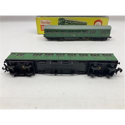 Hornby Dublo - 3-rail 3250/4150 BR (S) Electric Motor Coach with Driving Trailer 2-car EMU unit in BR green Nos.S.65326 and S.77511; Motor coach in original box with instructions and trailer unboxed (2)