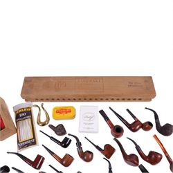 Karl Hart Schwetzingen cigar mould, together with a collection of pipes, including makers Carey, Stanwell, Dunhill etc
