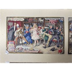 Six original Liebig watercolour illustrations: 'La Fie des Poupiees' 1907