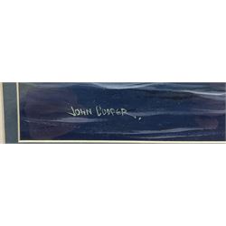 John Cooper (British 1942-): 'HMS Victory at the Battle of Trafalgar', gouache signed 63cm x 91cm