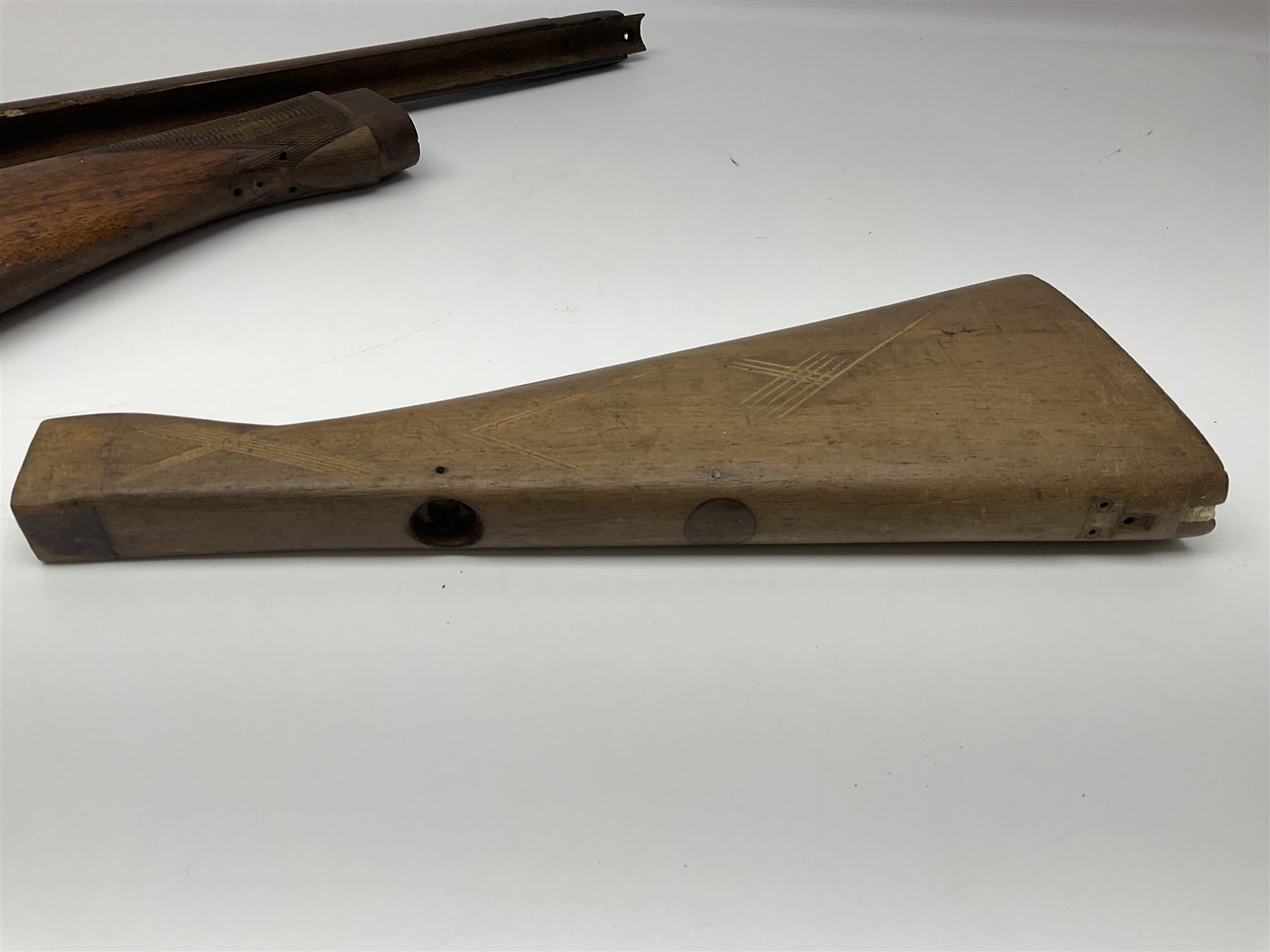 Quantity of spare parts for .577/450 Martini Henry rifle including two stocks, fore-end etc