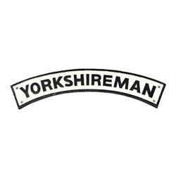 Cast iron Yorkshireman sign, W65cm 