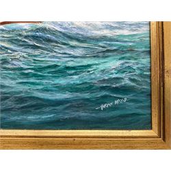 Brian Mays (British 1938-2005): 'Marionette IX at the Point of Losing her Mast - Cowes Week 1986', oil on board signed, titled verso 39cm x 29cm 
Provenance: direct from the family of the artist.