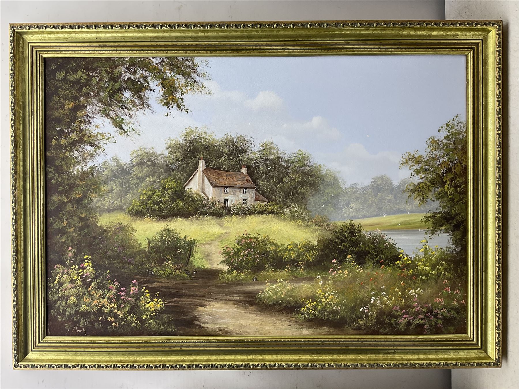 Terry Heath (British 1943-2011): South Coast Landscapes, pair oils on canvas signed 50cm x 75cm (2) 
Provenance: with the Penny Hedge Gallery, Whitby, labels verso