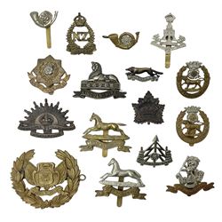 South African Army Orange Free State Artillery badge; three Commonwealth badges; and twelve Yorkshire/Lincolnshire badges including East Yorkshire, West Riding, York and Lancaster, West Yorkshire etc (16)