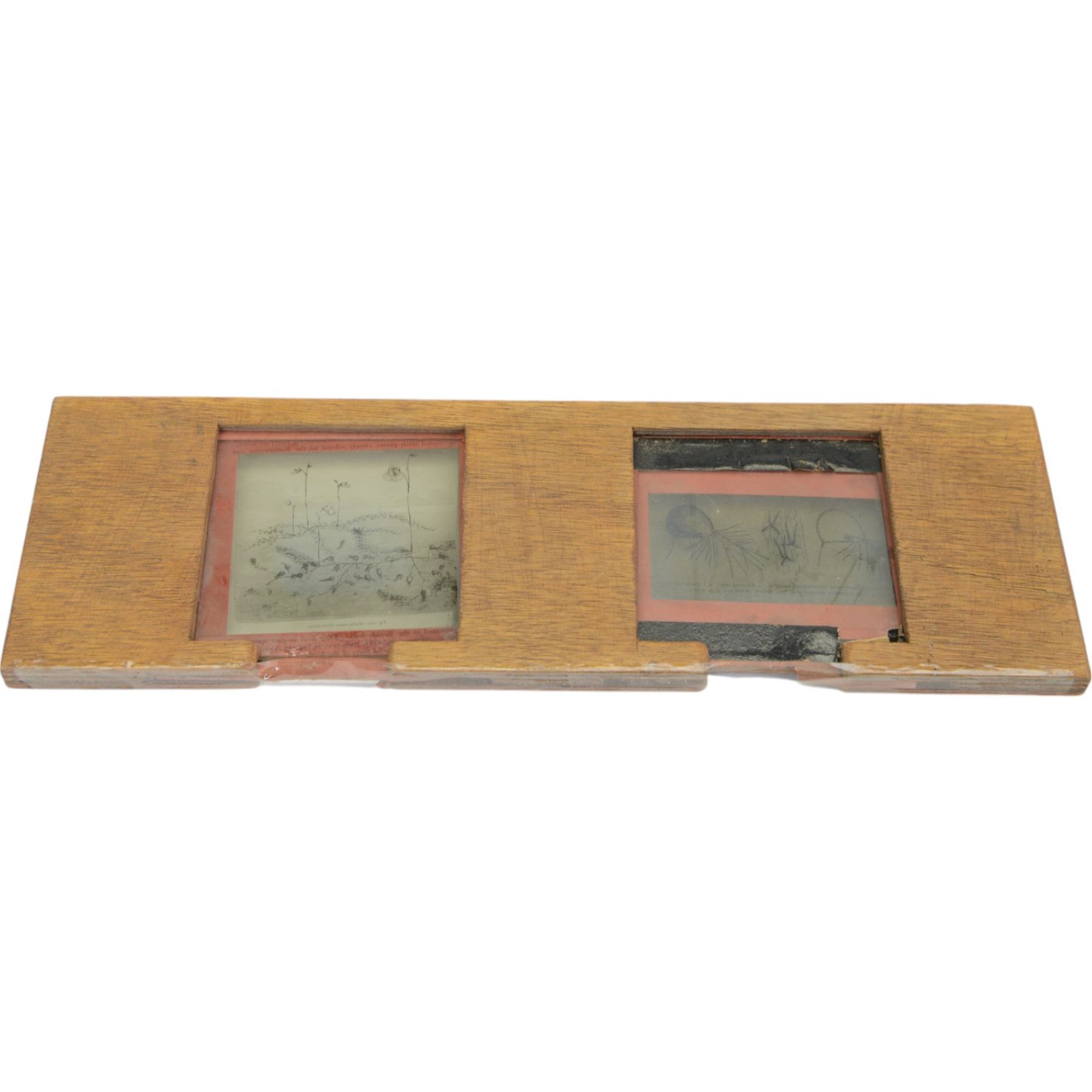 Late 19th century/early 20th century brass mounted mahogany magic lantern with brass lens