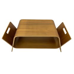 'Embrace' walnut laminate coffee table by John Green, retailed by Snowhome of York