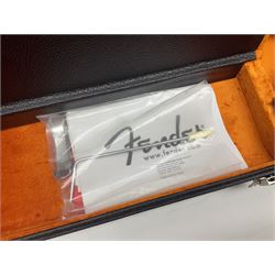 Fender Jaguar electric guitar, American Custom Shop vintage re-issue, probably in seafoam green, with tremolo arm, serial no.V1317106, L101cm; in American G&G Fender fitted hard case with paperwork