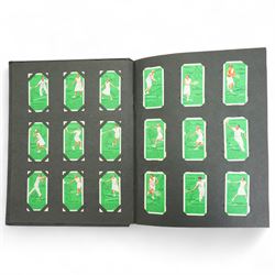 Cigarette card album and contents including set of 50 Players tennis, Hints on Association Football etc