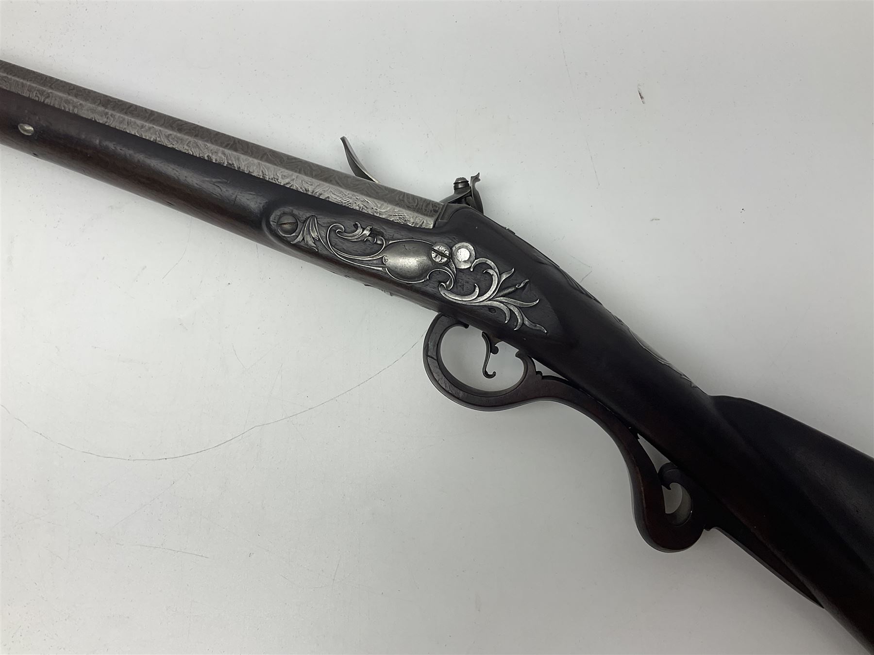 Late 18th/early 19th century 16-bore flintlock fowling piece by Jover, the 104cm(41
