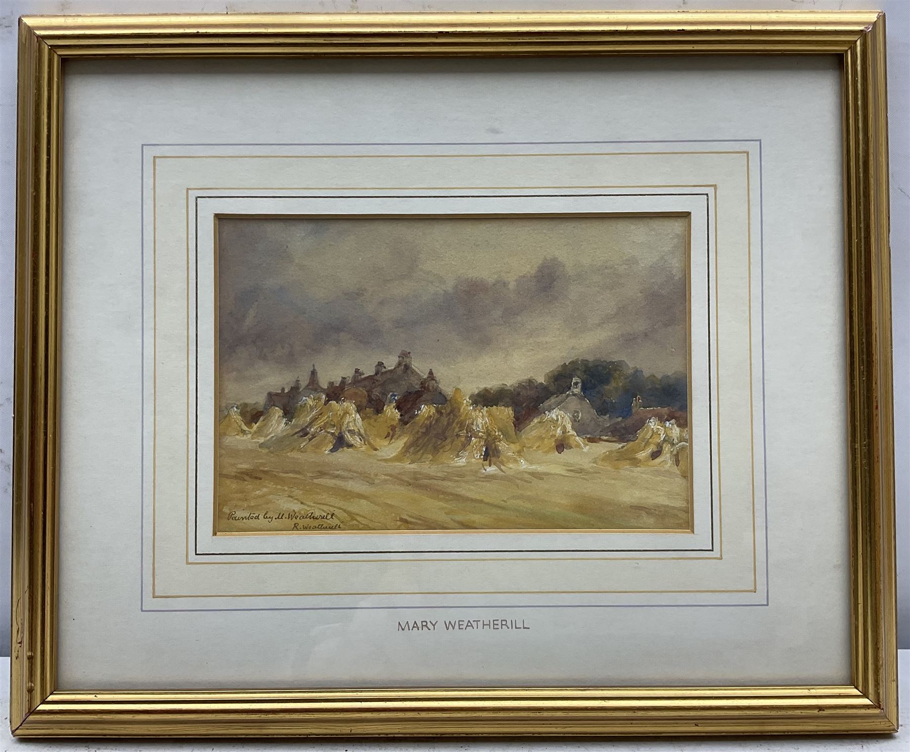 Mary Weatherill (British 1834-1913): The Cornfield, watercolour attributed by her brother Richard 11cm x 16cm