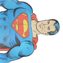 1970's DC Comics Super Man cardboard cut-out, with articulated limbs, H164cm