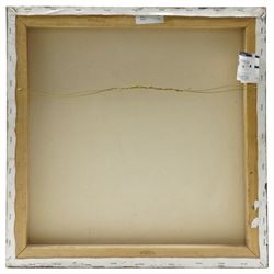 Jamie O'Dea (Scottish 1962-): Abstract Rural Landscape, oil on canvas signed 50cm x 50cm