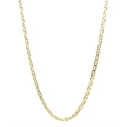 9ct gold mariner link necklace, hallmarked