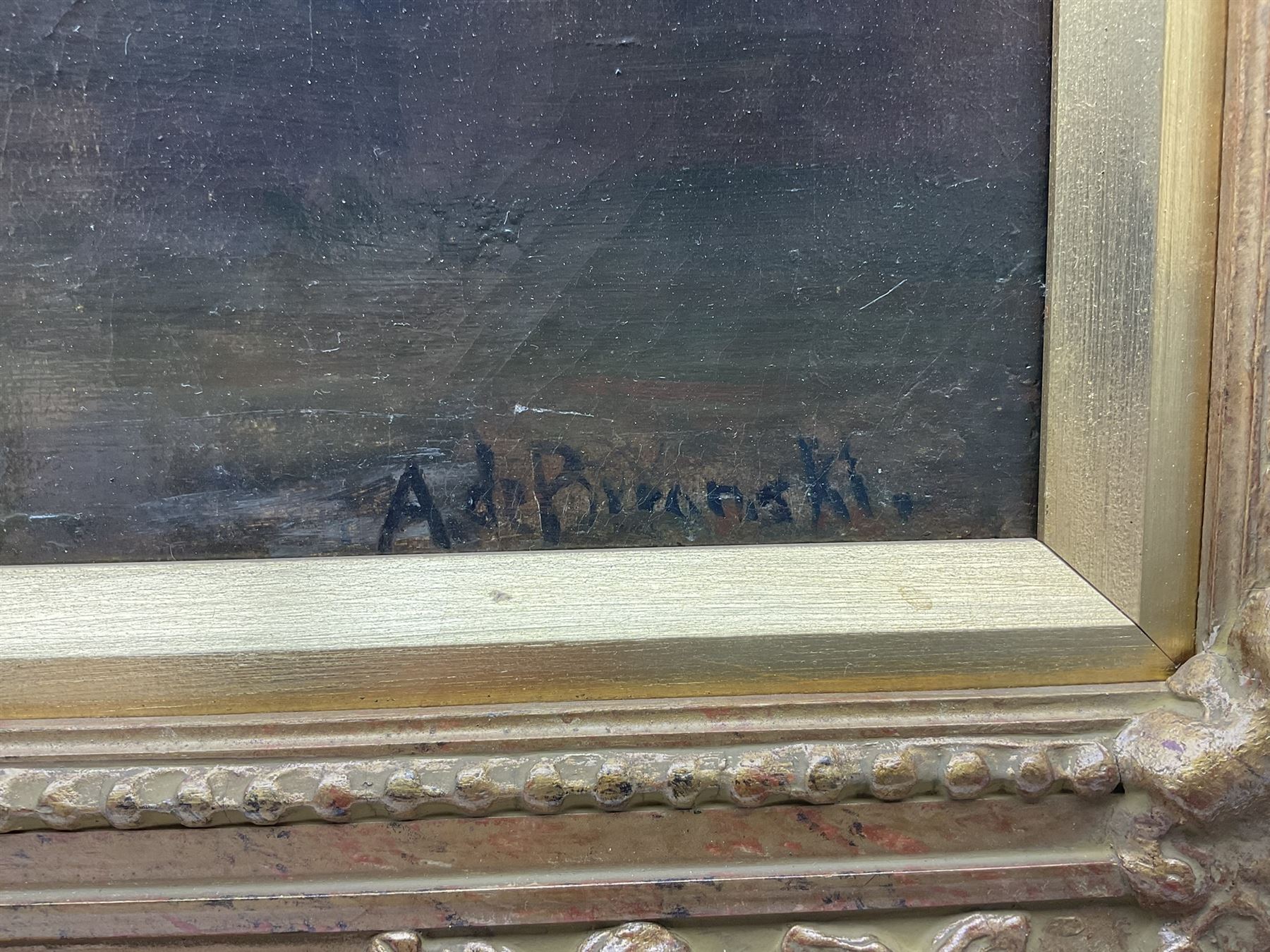 Alfred Fontville de Breanski Jnr. (British 1877-1945): 'When the Sun Goes Down', oil on canvas signed, titled verso 50cm x 75cm