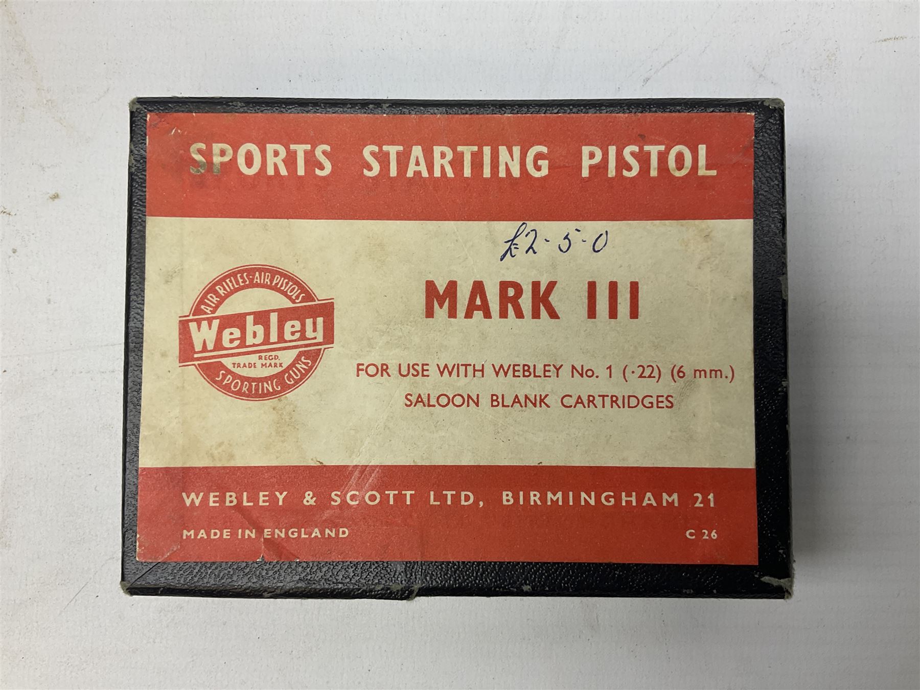 Webley Mark III .22 Sports Starting Pistol, top venting, with bakelite grips, boxed with instructions; and a reproduction Georgian Tower flintlock blunderbuss (2)
