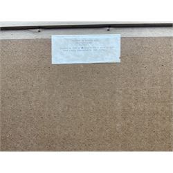 Harriet Dell nee Crossley (British 1945-): Purple Flowers, acrylic and oil on board unsigned, attributed on label verso 60cm x 80cm