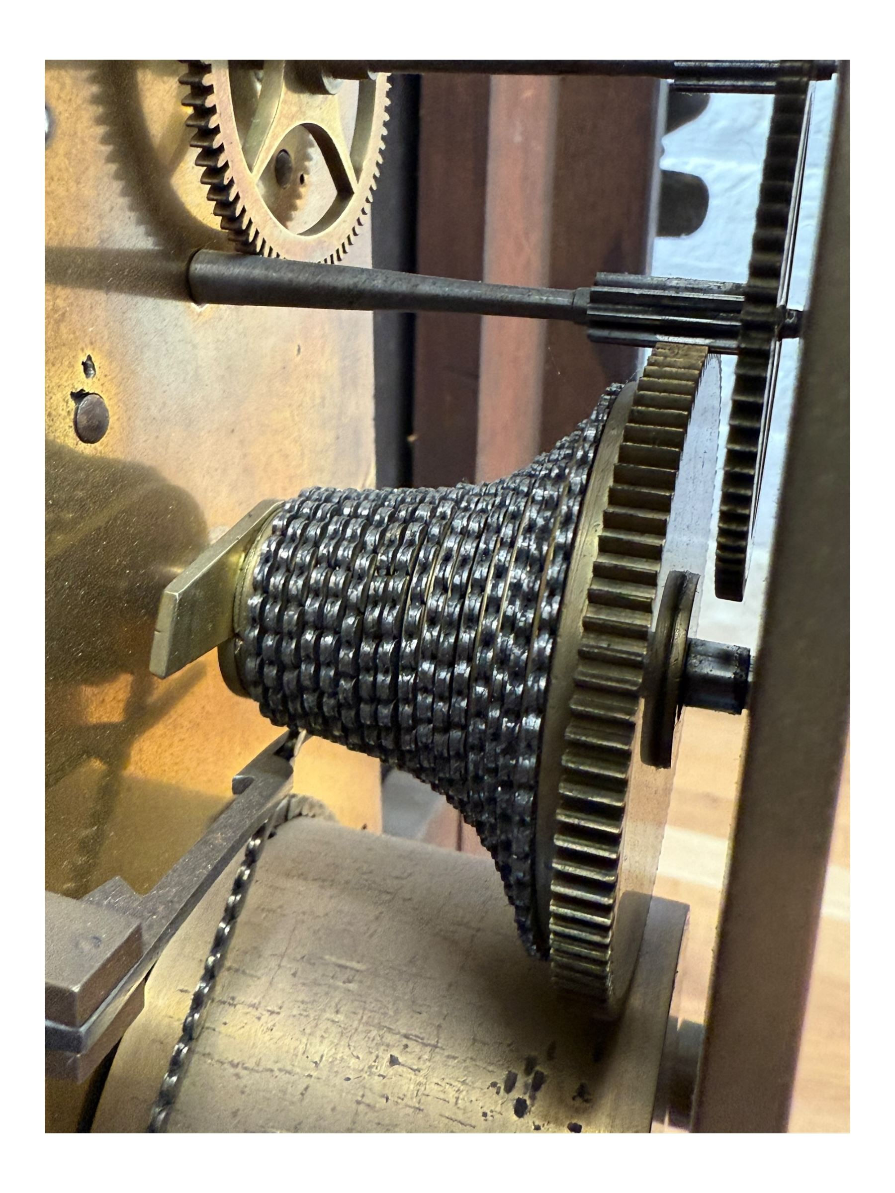 Andrew King of Hull - late 19th century mahogany cased 8-day fusee timepiece wall clock, with a 30