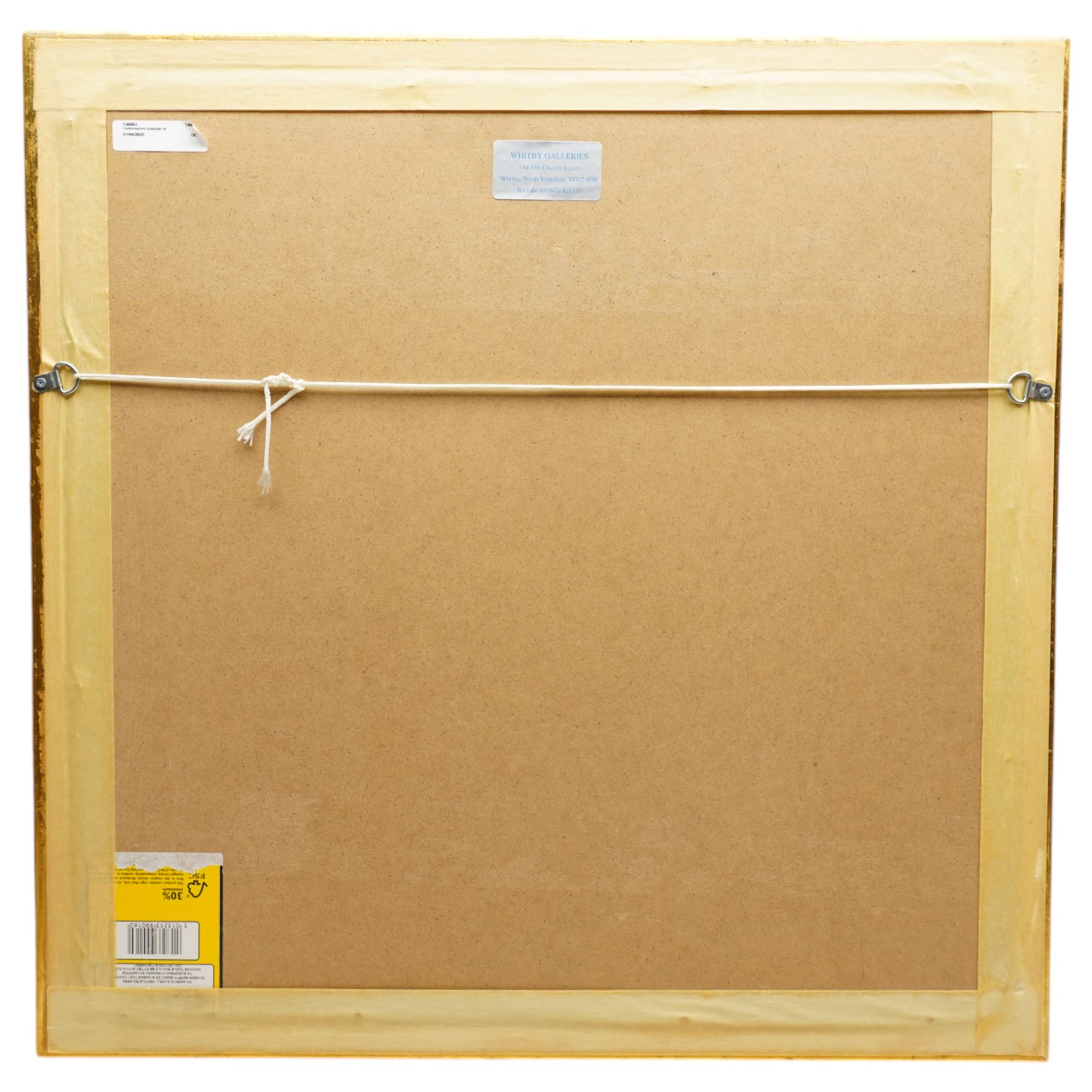 Les Spence (British 1934-): Blue Sky Seascape, oil on board signed 40cm x 40cm