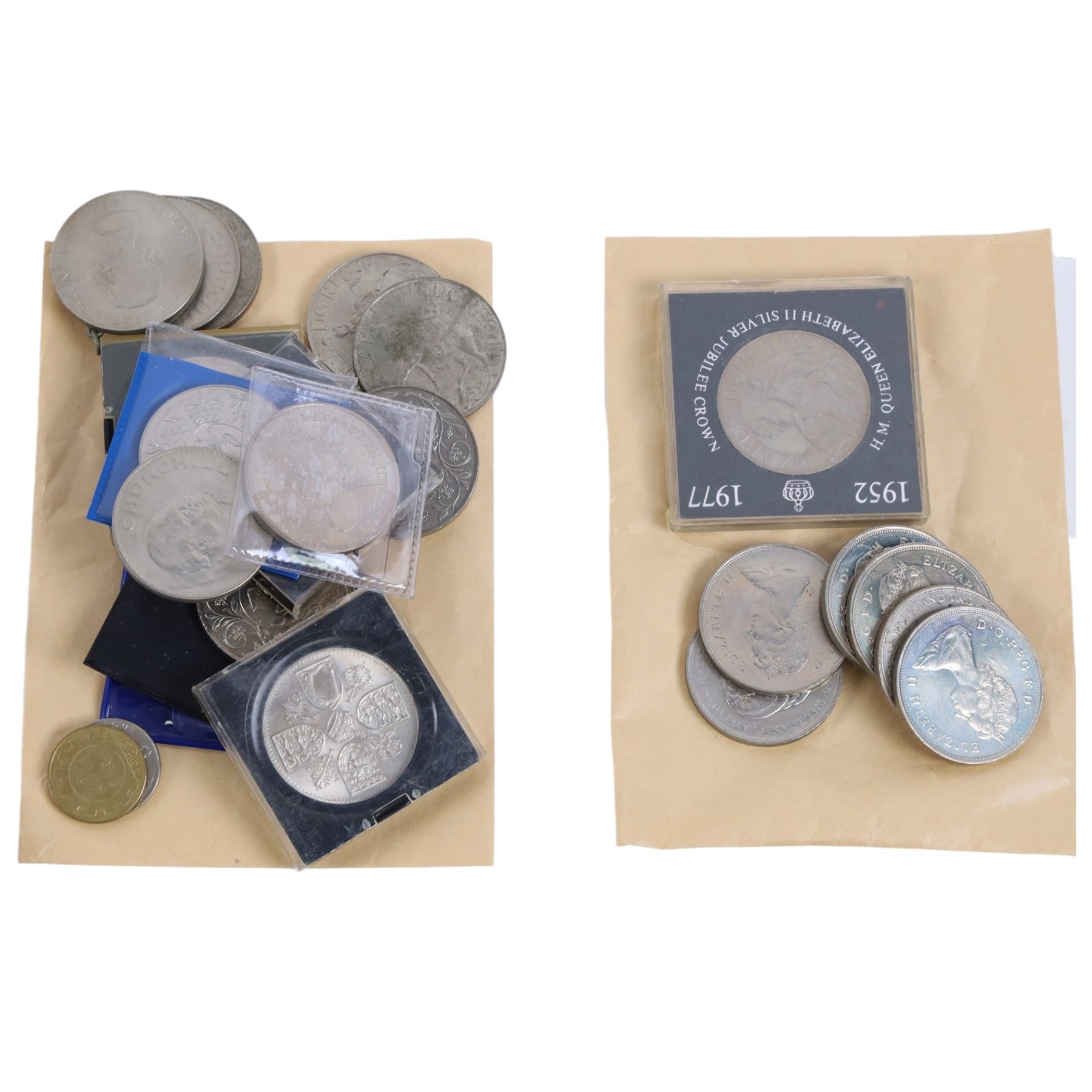 Collection of medals and coins, including Territorial Efficiency Medal, 1889 Amercian Morgan Silver Dollar, 1940 silver shilling, George IV coronation medal, Victorian and Edwardian pennies, commemorative coins etc and a quantity of silver plated cutlery