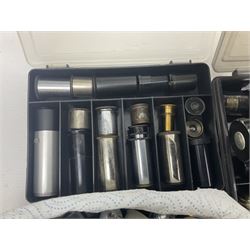 Large collection of microscope lenses, for various microscopes 