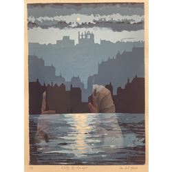 Ian Scott Massie (British 1952 -): 'Whitby by Moonlight', artist's proof screenprint signed and titled 34cm x 24cm 
Provenance: purchased by the vendor from Staithes Gallery in 2021