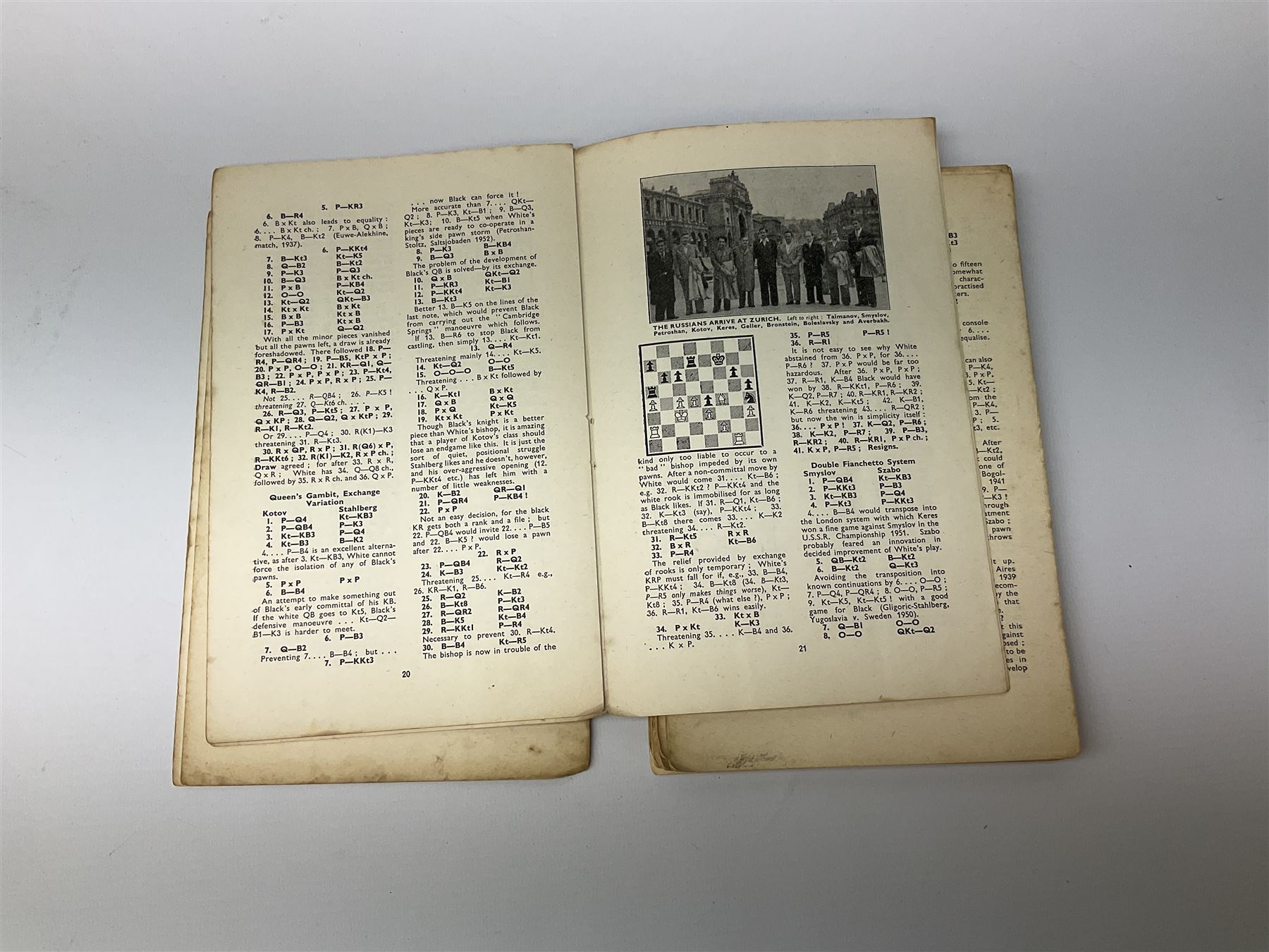Three bound volumes of 'Chess' magazine 1946-50; fifteen issues of 'The BCCA Magazine' 1949-51; Chess Olympiad books 1970 &1972; and other books and pamphlets of chess interest