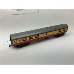 'N' gauge - ten passenger coaches by Hornby Minitrix and Lima; and ten goods wagons by Lima and Roco including set of six in one box; all boxed (15)