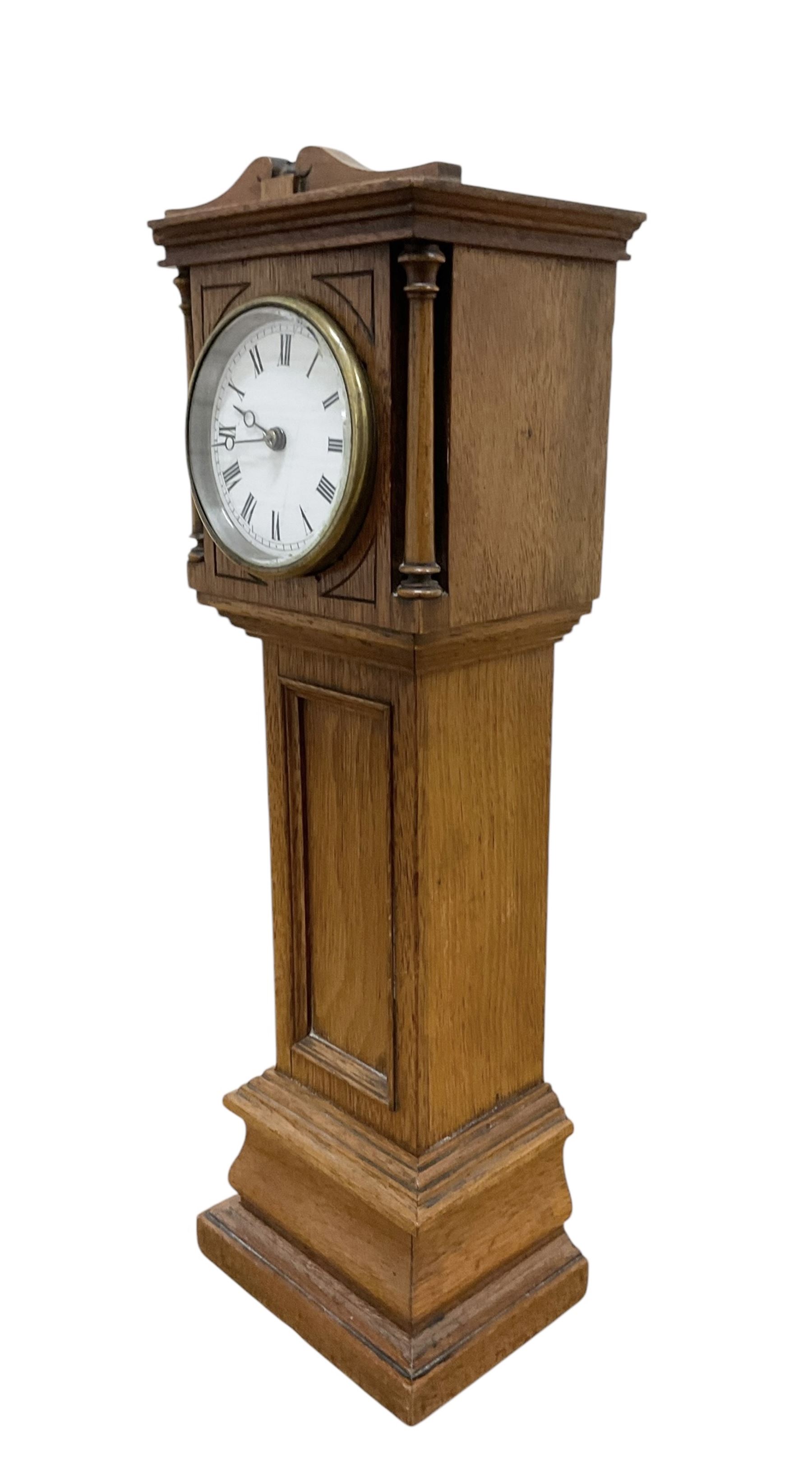 French- late19th century miniature scale longcase clock standing 13