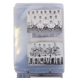 Collection of 1930s and later Football related trading and cigarette cards, including complete set of sixteen 1936 Topical Times Panel Portraits of Star Footballers, collection of further 1930s Footballer Panel Portraits, complete set of twenty-five 1955 The Wizard Famous Footballer cards, complete set of fifty Wills Association Footballers 1935, complete set of fifty Godfrey Phillips International Caps cards, etc, housed in three albums