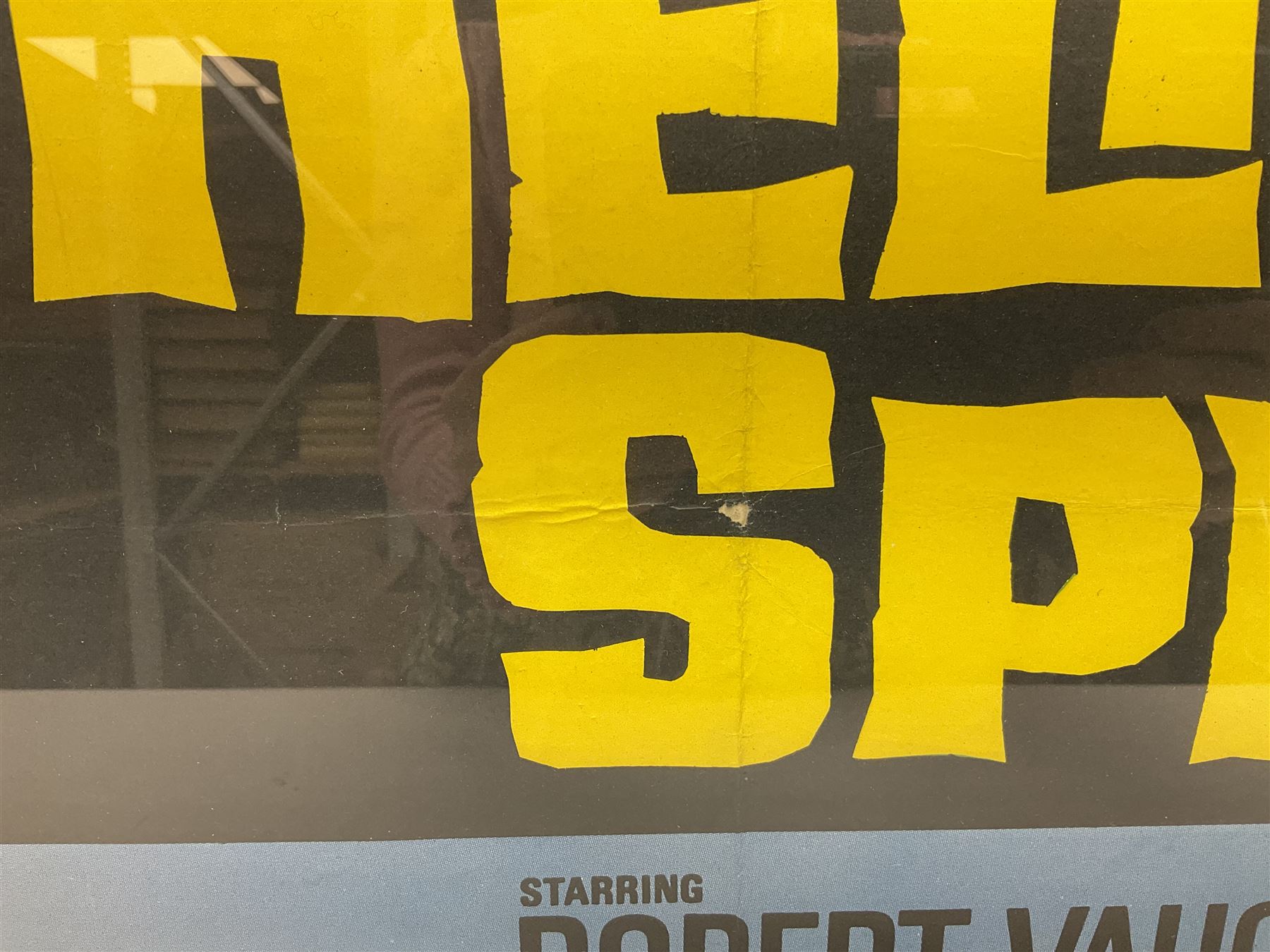 Helicopter Spies - Man from Uncle poster, framed and glazed, overall H79cm L104cm