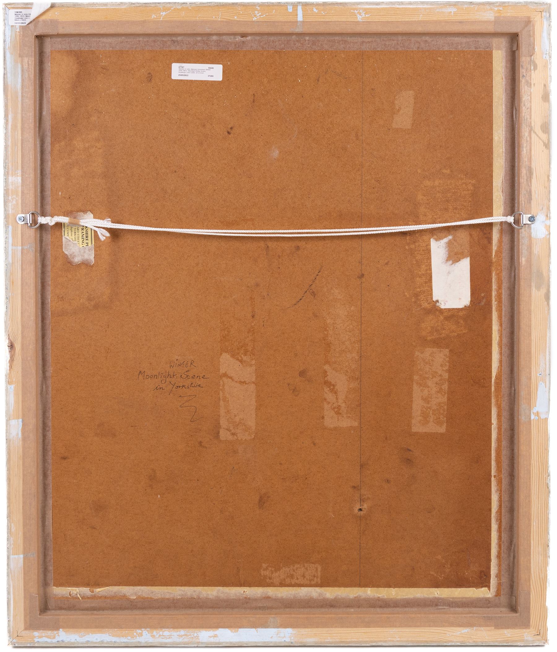 Manner of John Atkinson Grimshaw (British 1836-1893): Moonlight Winter Scene Headingly Lane Leeds, oil on board unsigned 60cm x 50cm