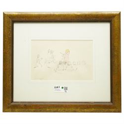 Robert 'Robbie' Wraith (British 1952-): 'The Spark Workshop 1999', set three pencil and watercolour sketches signed and dated 1999 max 28cm x 40cm (3)