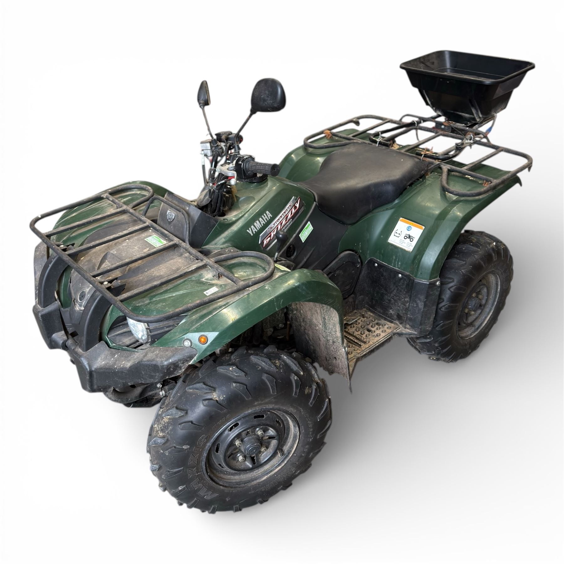 Yamaha Ultramatic Grizzly 450 Quadbike with rear mounted spreader (2012, 342 hours, 587 miles)