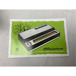 Bagpipes of Caledonia Piping Chanter Kit; Dubreq Stylophone - Pocket Electronic Organ; and Robert Frederick Harmonica; all boxed with instructions (3)