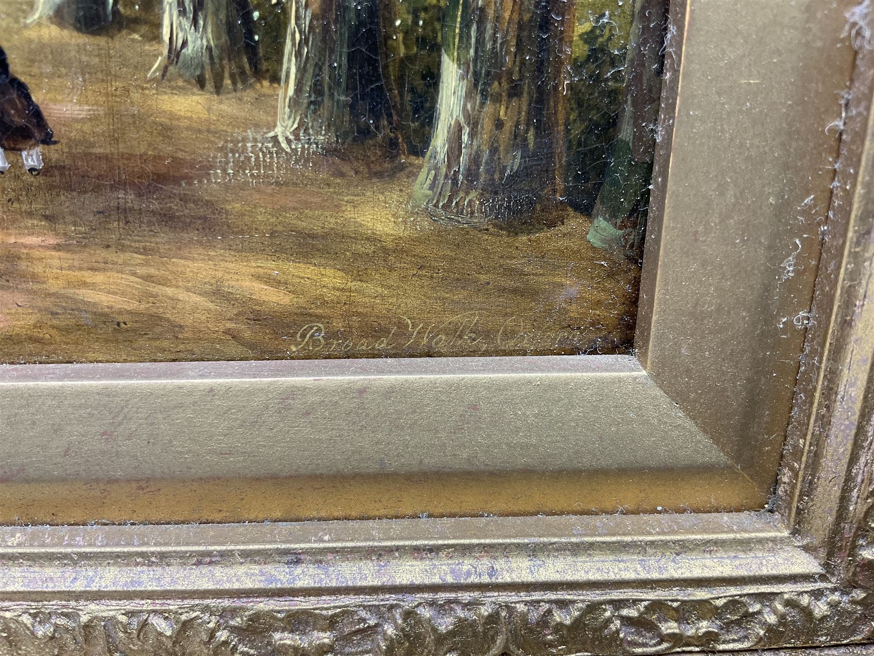 Joseph Taylor of Oxford (British fl.1847-1867): 'The Broad Walk' - Christ Church Meadow, oil on panel titled, signed and further titled with artist's address '1 Oriel Street' verso 30cm x 22cm