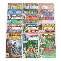 Fifty-six Marvel Bronze Age and later 'Doctor Strange' comic books, spanning years 1979 onwards, comprising volume 2 issues #36-#81, 'Doctor Strange Sorcerer Supreme' issues #1-#5 and some annuals