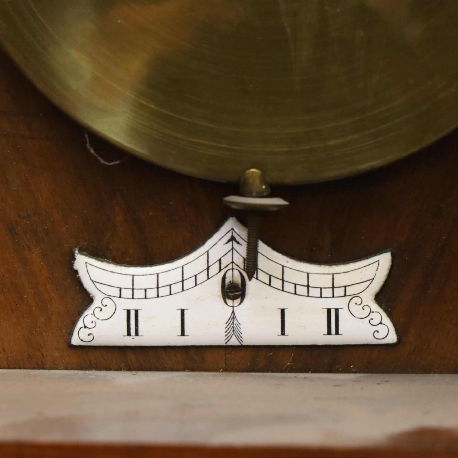 19th century mahogany Vienna Regulator wall clock, carved mahogany framed with turned and half-canted pilasters, over a lobed terminal