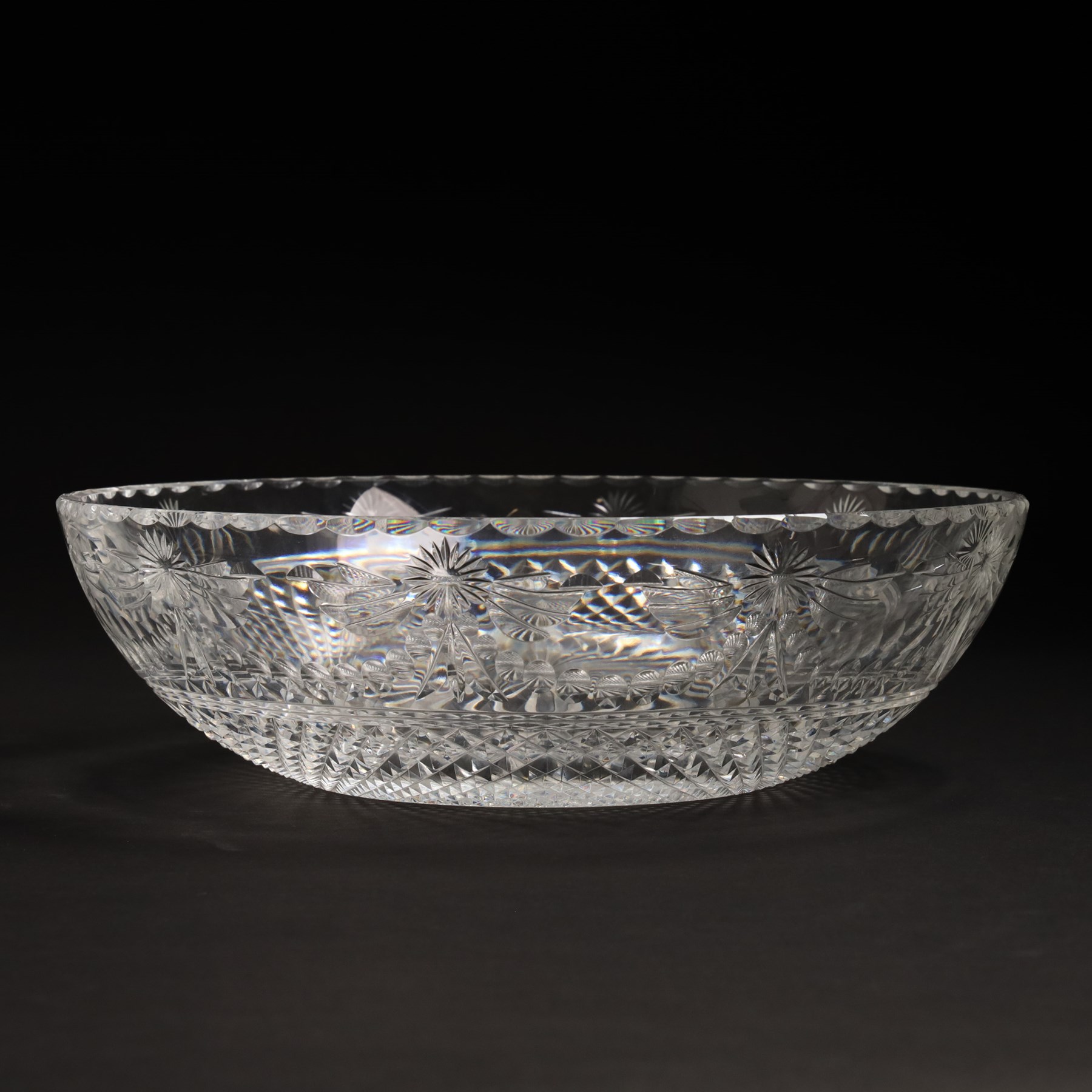 Stuart crystal Beaconsfield pattern fruit bowl D30cm
