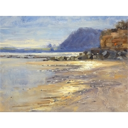  Matt Culmer (British Contemporary): 'Light Study on Water Sidmouth', oil on artist's board signed, titled verso 29cm x 39cm  DDS - Artist's resale rights may apply to this lot   