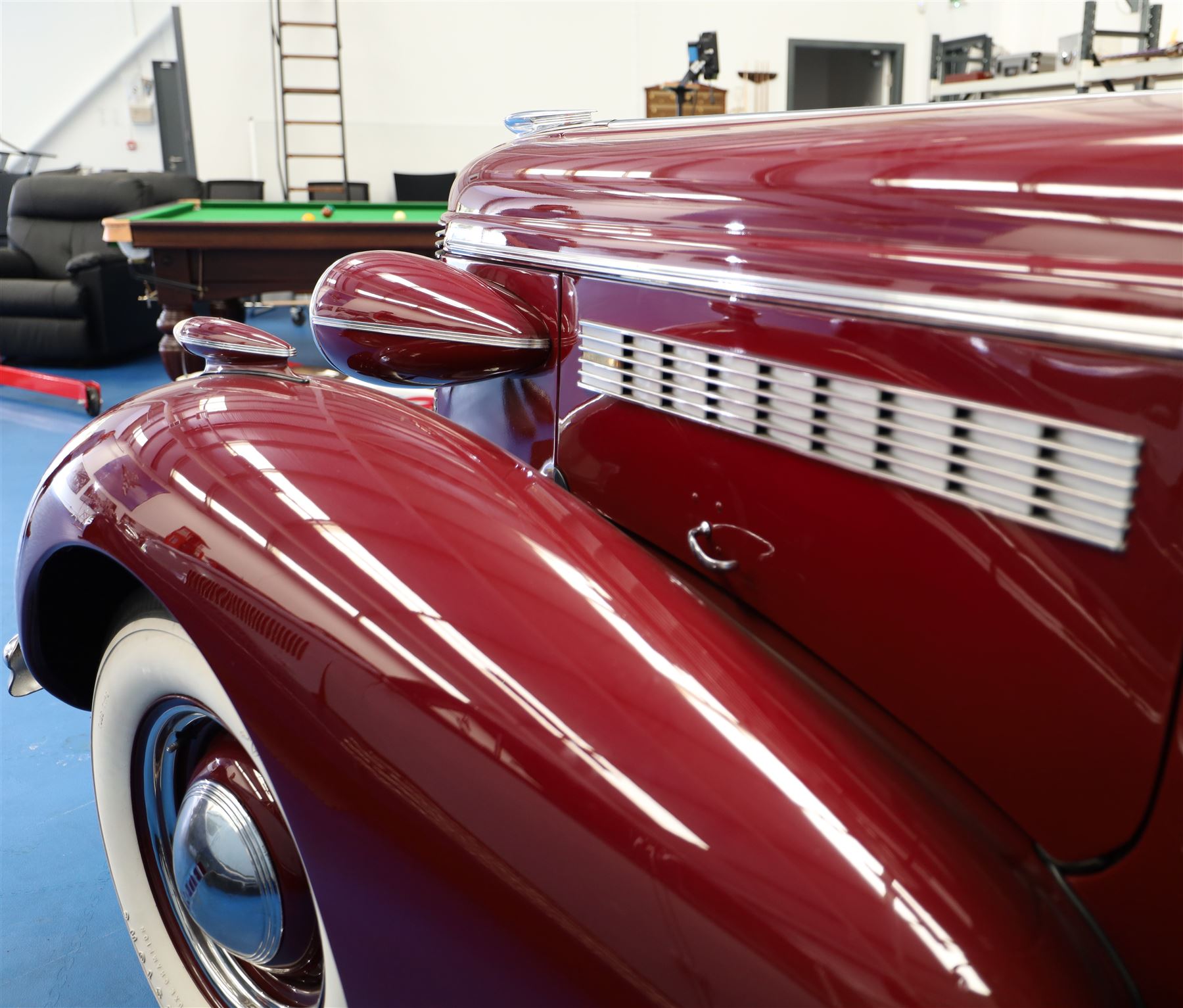1937 Buick Special Sport Coupe

Registration: LXS 932
Serial number: 744273817
Engine: 4,064cc straight-eight petrol
Odometer reading: 6,476 miles
Steering: Left-hand drive
Colour: Deep maroon
V5C: Present
Keys: One

From the Estate of the late John Sils.

A striking 1937 Buick Special Sport Coupe, finished in deep maroon and manufactured at the General Motors plant in Oshawa, Ontario, Canada.

The Buick Special formed part of the marque’s Series 40 range and combined dramatic period styling with Buick’s smooth 248cu in, approximately 4,064cc, straight-eight engine. The Sport Coupe was among several body styles offered for 1937 and is distinguished by its sweeping wings, prominent vertical grille, split windscreen and enclosed rear luggage compartment.

This example was imported into the United Kingdom and first registered here in November 2019, receiving the registration LXS 932. The odometer displays 6,476 miles, although this mileage has not been independently verified.

The car is very well presented throughout, with excellent deep-maroon paintwork, extensive brightwork and a highly detailed period Art Deco interior featuring its dashboard, centrally mounted ventilation grille, original-style instrumentation and controls. The luggage compartment is neatly trimmed and incorporates a securely mounted spare wheel beneath a raised floor.

The underside also presents particularly well, appearing clean and extensively finished in black, with the chassis, suspension, axles and associated components showing evidence of careful restoration and ongoing maintenance.

Overall, this is an impressive and imposing pre-war Buick, presented in very good condition throughout.

Features

• Canadian-built Buick Special Sport Coupe
• Manufactured at General Motors, Oshawa, Ontario
• 4,064cc straight-eight engine
• Left-hand drive
• Deep-maroon exterior finish
• Extensive chrome brightwork
• Split windscreen
• Period Art Deco interior
• Original-style dashboard and instrumentation
• Dashboard-mounted clock
• Front bench seating
• Enclosed rear luggage compartment
• Underfloor spare wheel
• UK registered since November 2019
• V5C present
• One key

Condition

Presented in very good condition throughout, with excellent paintwork and a clean, highly detailed underside.

This vehicle forms part of the Estate of the late John Sills and is offered for sale by the Executors, providing a genuine reason for sale.