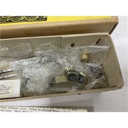 ‘00’ gauge - six model railway locomotive building kits comprising DJH Models CR/LMS/BR Wemyss Bay 4-6-2 Tank 944 Class, Caley Coaches CL4 Caledonian Railway Class 104 0-4-4T and CL2 Caledonian Railway Class 812 & 652 0-6-0 loco and tender, Mallard Models GWR 517 Class 0-4-2T body and chassis kit, Tru-Cast SR Class USA Tank locomotive and Pro-Scale LNWR Coal Tank; in original boxes 