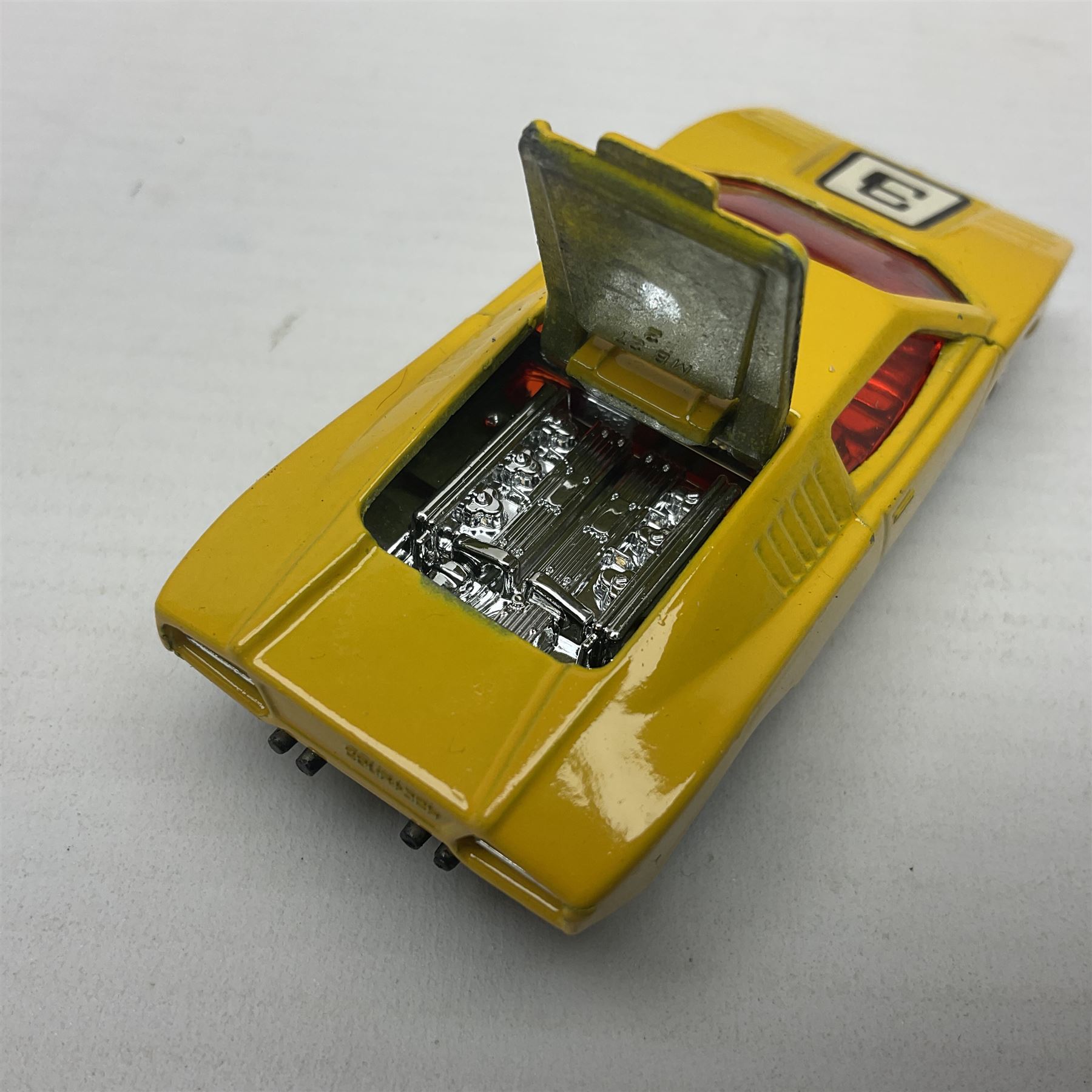 Matchbox 1-75 Series 'Superfast' ex-shop stock - eight models comprising 9e AMX Javelin, 13e Baja Buggy, 14d Iso Grifo, 19e Road Dragster, 22d Freeman Intercity Commuter, 23e Volkswagen Camper, 27e Lamborghini Countach and 29d Racing Mini; all boxed (8)