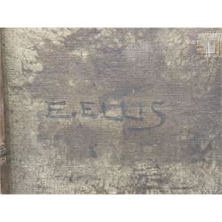 Edwin John Ellis (British 1841-1895): Unloading the Catch by the Quayside, oil on canvas signed 49cm x 74cm