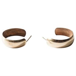 Pair of 9ct gold hoop earrings, hallmarked