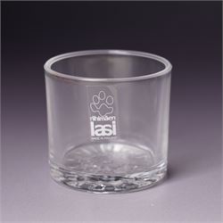 Nanny Still (Finland 1926-2009); decanter with four vodka glasses, decorated with a rose and the Finnish flag, H18cm 