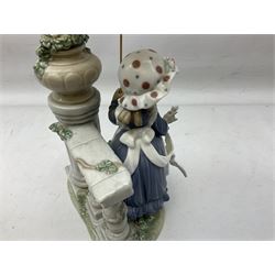 Lladro figure Glorious Spring, modelled as a girl holding a flower and parasol, no. 5284, H32cm