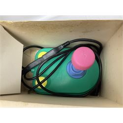 Sinclair ZX Spectrum +2 128k, Sinclair joystick, RAM Turbo joystick add-on, Comcon joystick interface, Power Supply Unit, unassociated multi-colour joystick, original instruction manual and a quantity of mostly Spectrum 48k games