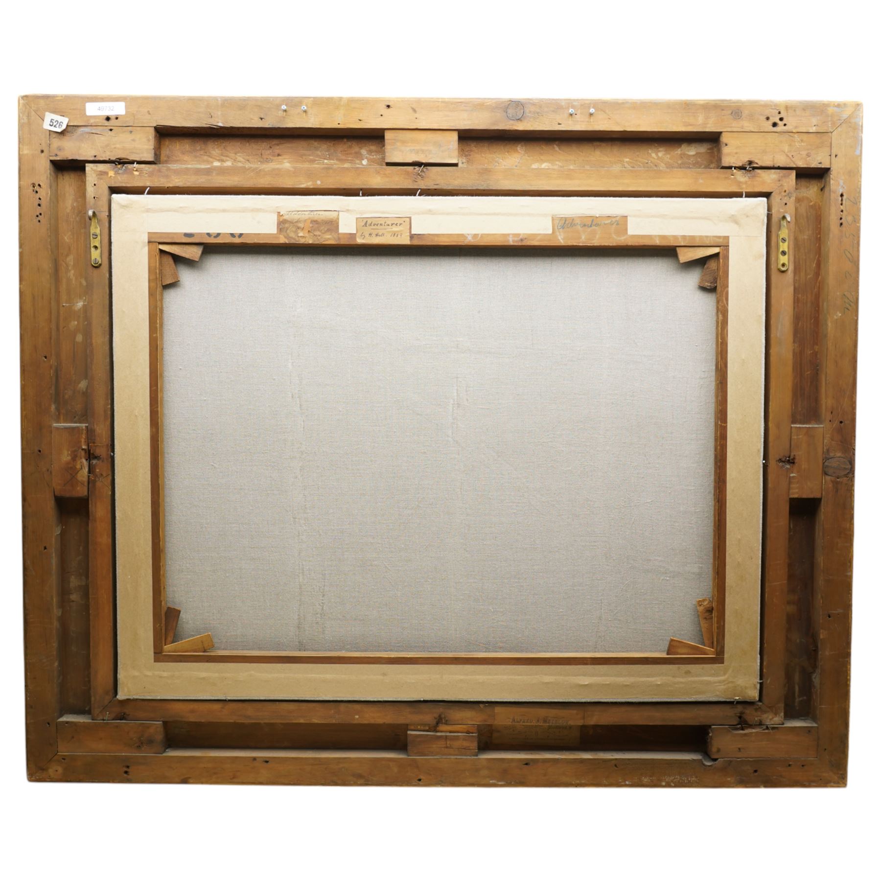 Harry Hall (British 1815-1882): 'Adventurer' a Dark Bay Racehorse Standing in a Farmyard, oil on canvas signed and dated 1882, 70cm x 90cm
Notes: Adventurer was one of Newminster's sons and a well respected racehorse in the late 19th century; after retirement he became a successful stallion himself.